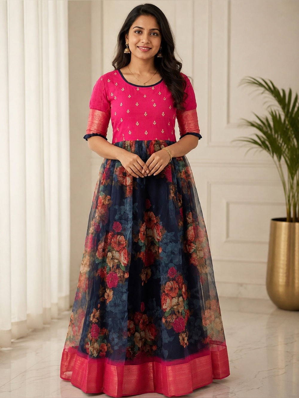 Floral indian maxi gown